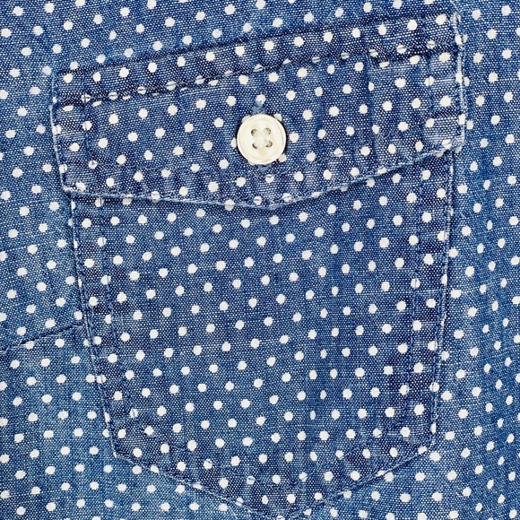 Old Navy Women’s Button Down Jean Polka Dot Top M - Picture 8 of 13